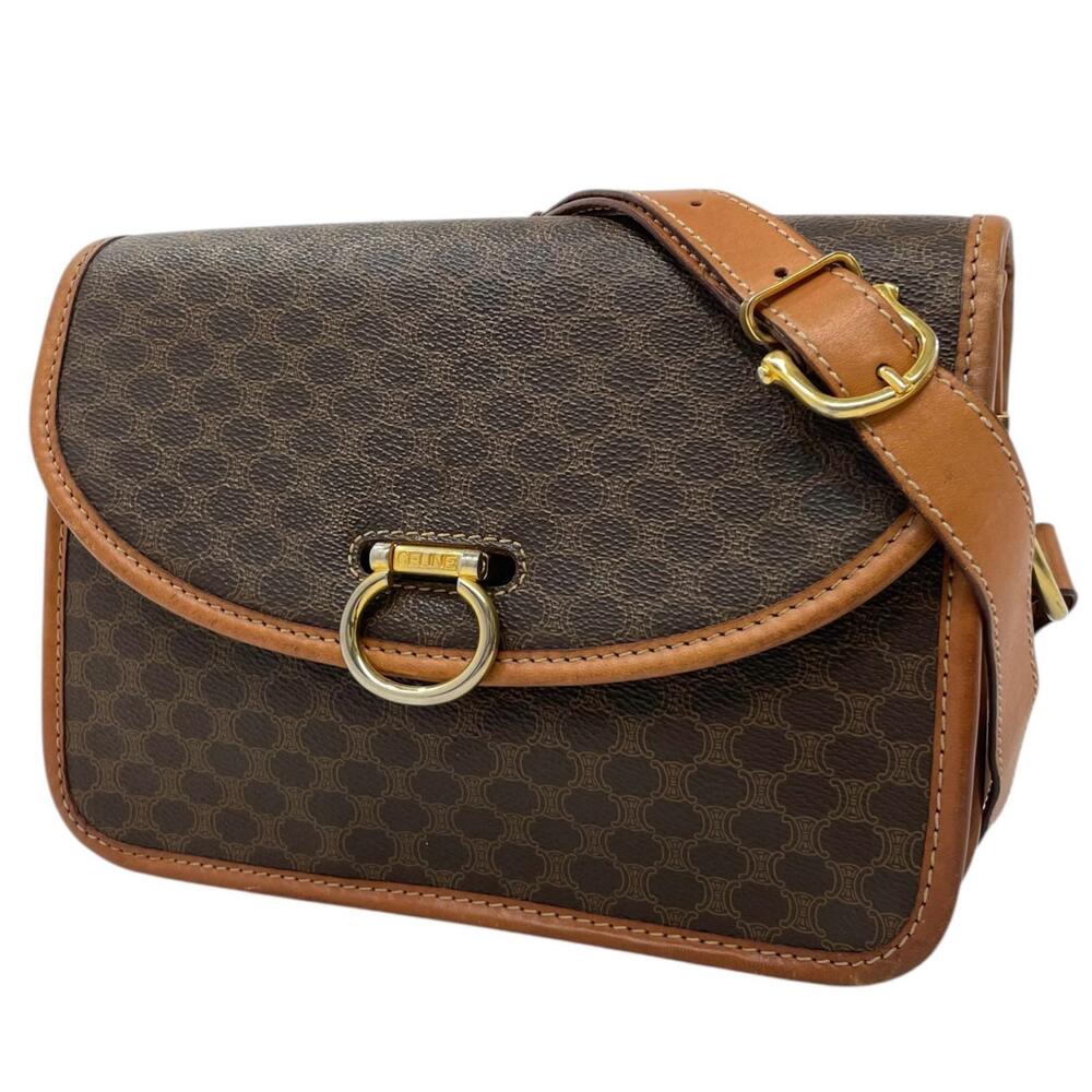 Celine Macadam Shoulder Bag Brown